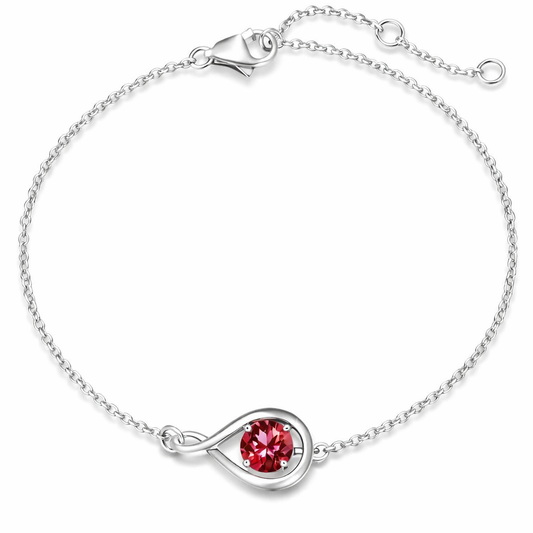 Bracciale Nodo Infinito Rubino