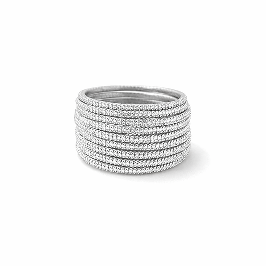 Anillo en Capas Moonveil | Oro Blanco