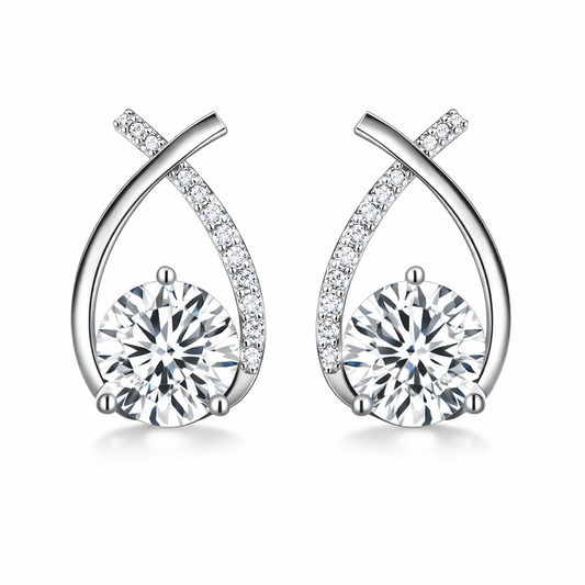 Pendientes Arielle | Oro Blanco