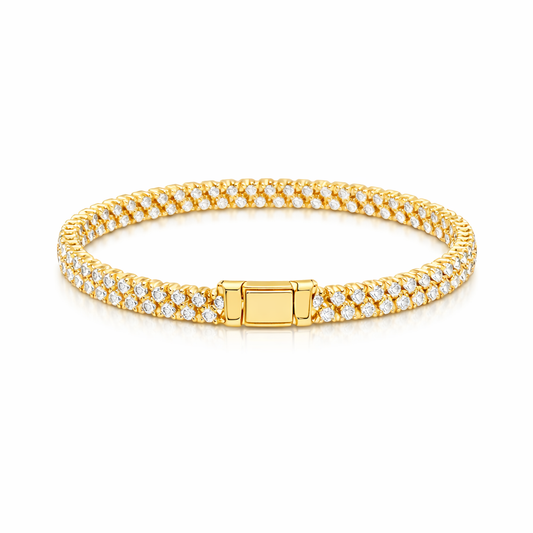 Pulsera Cubana Pavé | Oro