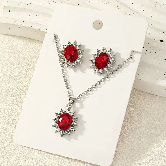 Set Katya Ruberyn con Piedras Preciosas | Oro Blanco