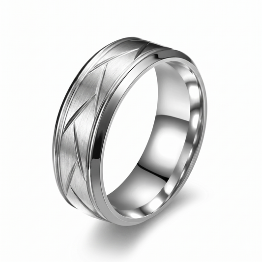 Heston Anello Linea di Taglio Oro bianco