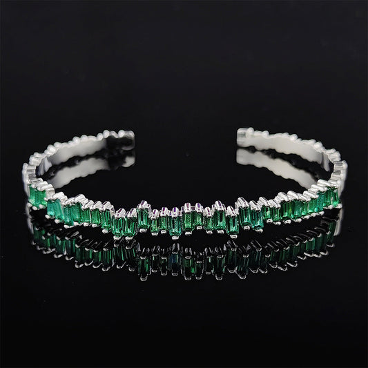 Pulsera Milena Thalys con Piedras Preciosas | Oro Blanco