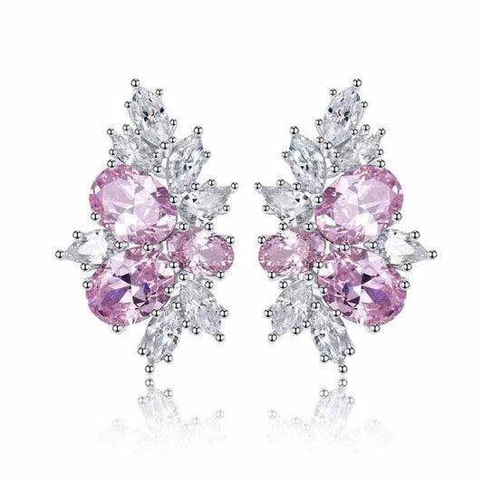 Pendientes Lyra Blushbloom | Oro Blanco