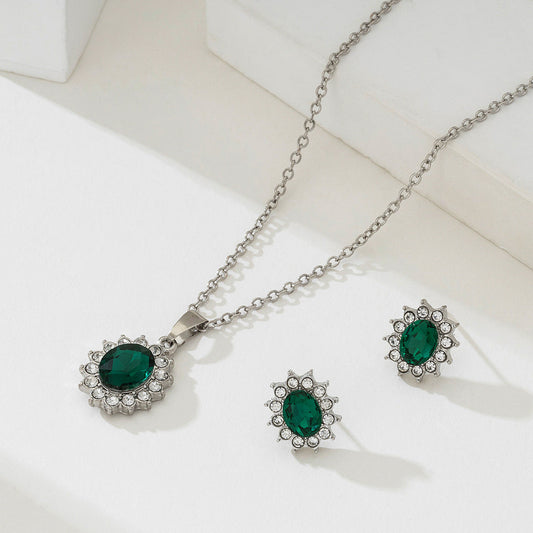Set Katya Smeryn con Piedras Preciosas | Oro Blanco