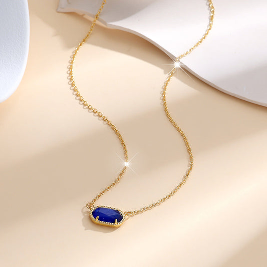 Collana Zaffiro Ovale Classica
