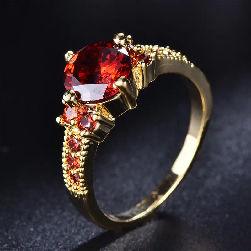 Celia Ardelynn Gemstone Yellow Gold Ring