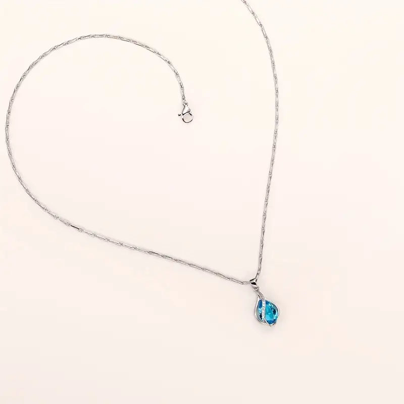 Celestine Vireaux Gemstone White Gold Necklace