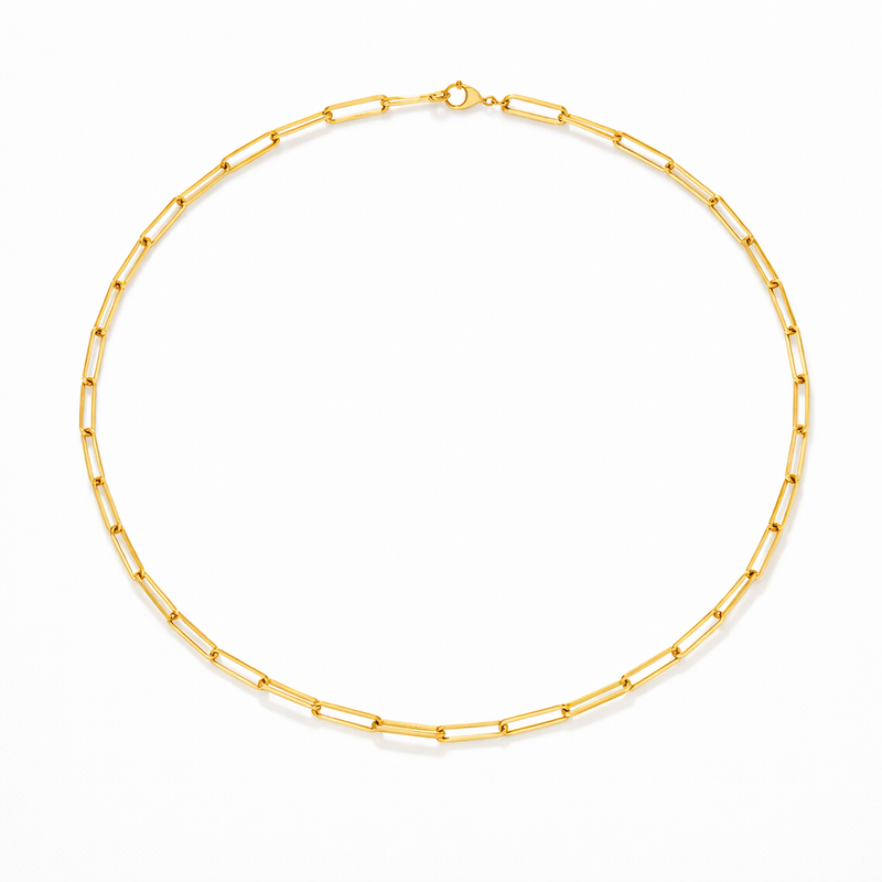Archen Elegant Chain Yellow Gold Necklace