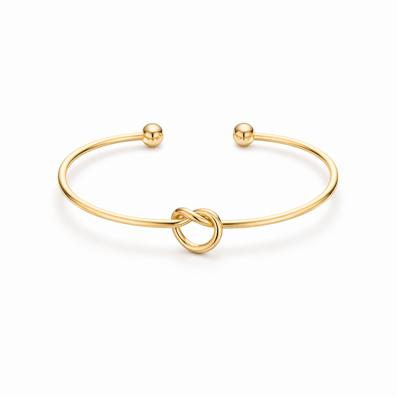 Infinity Love Knot Yellow Gold Bracelet