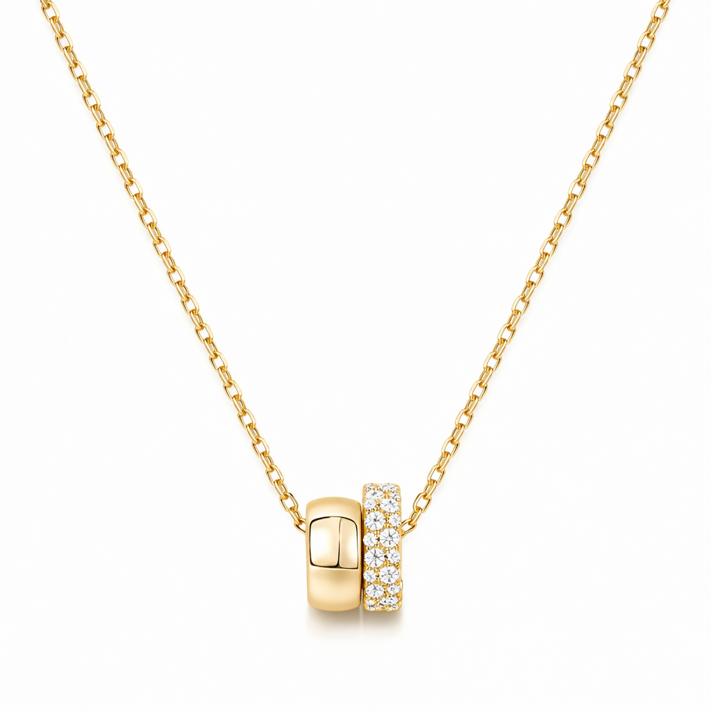 Lumi Duo Yellow Gold Necklace