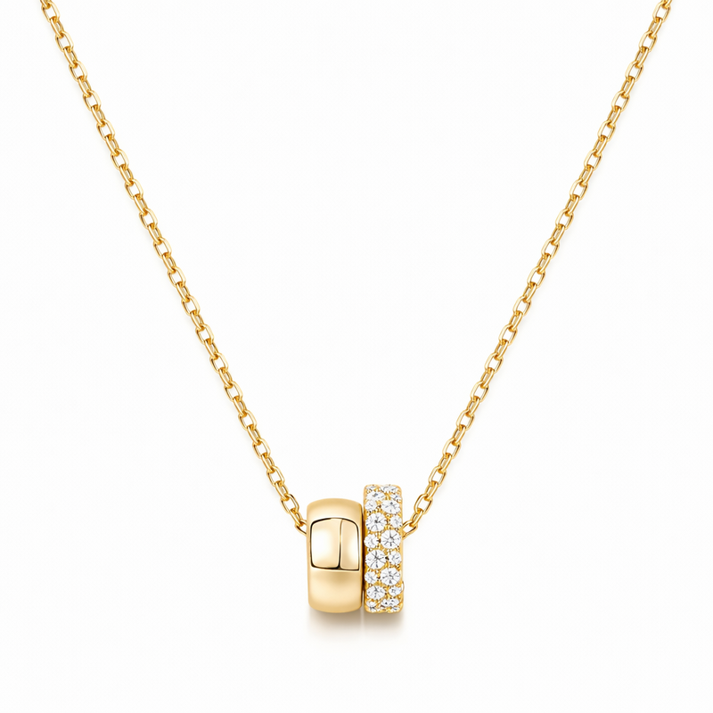 Lumi Duo Yellow Gold Necklace