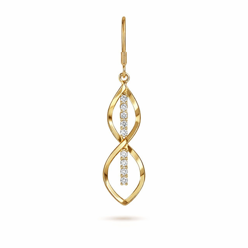 Sunbeam Spiral Yellow Gold Earrings