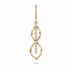 Sunbeam Spiral Yellow Gold Earrings