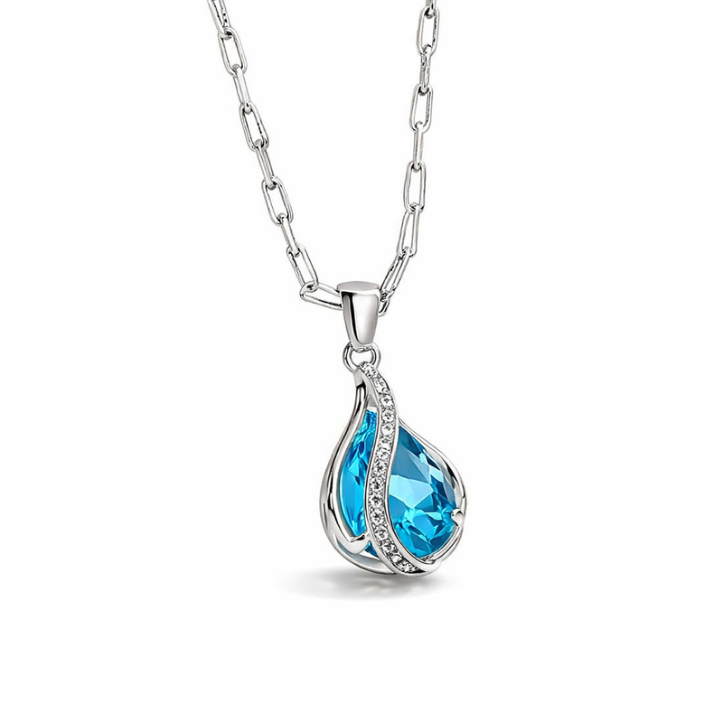 Celestine Vireaux Sapphire White Gold Necklace