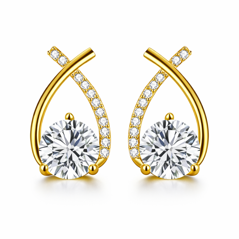 Arielle Yellow Gold Earrings