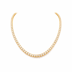 Tennis Yellow Gold Necklace