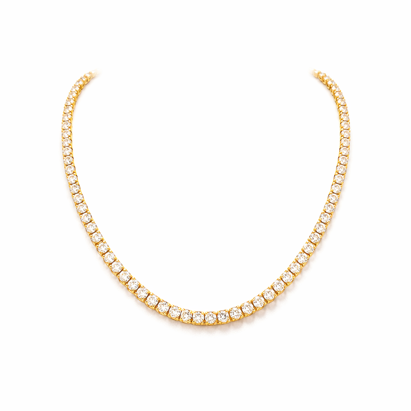 Tennis Yellow Gold Necklace