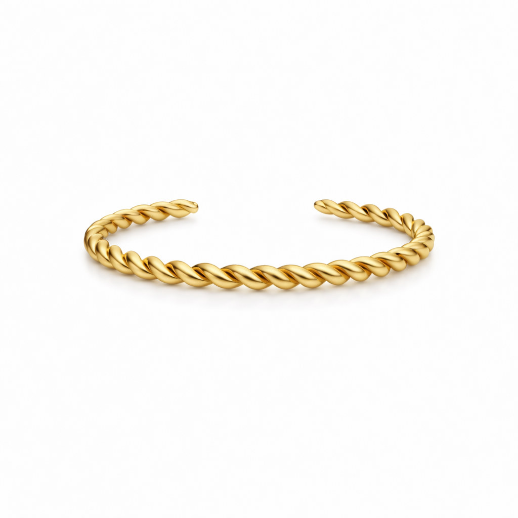 Twisted Yellow Gold Bracelet