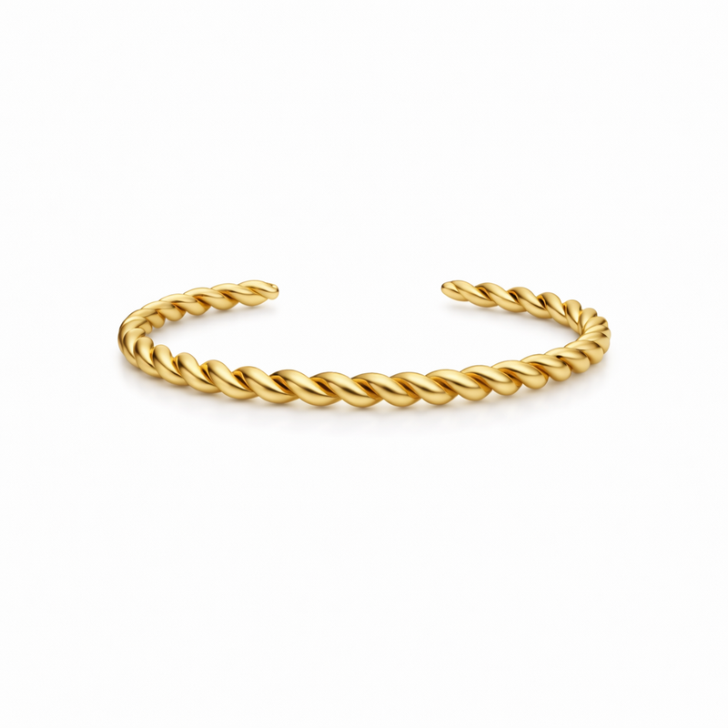 Twisted Yellow Gold Bracelet