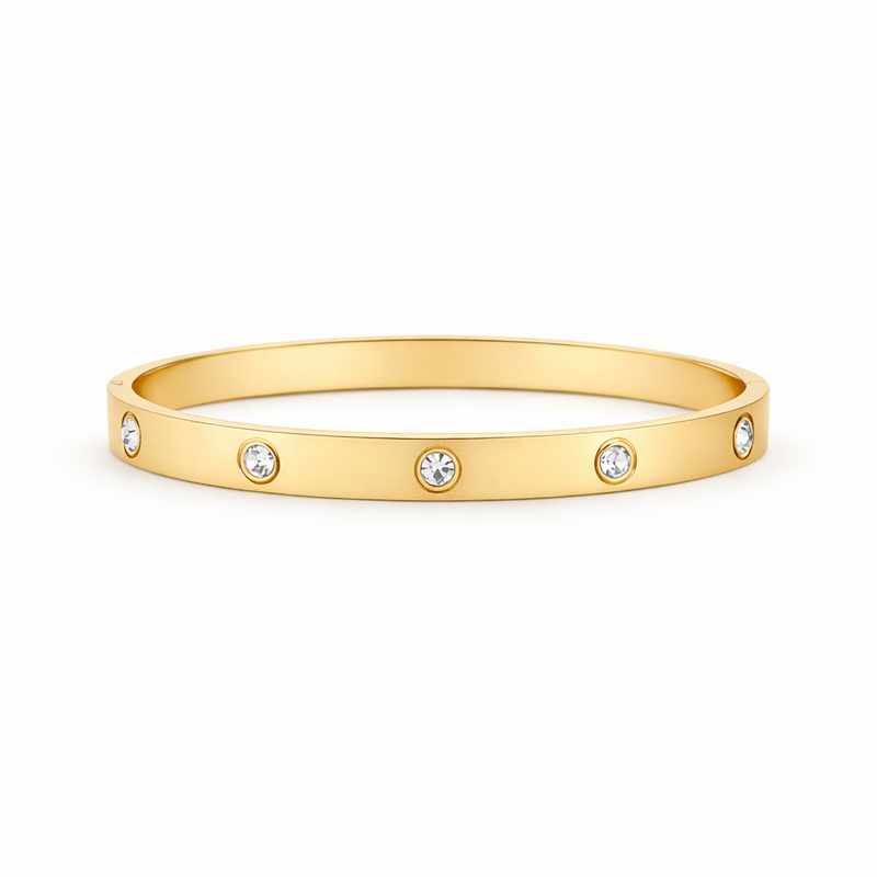 Halo Dot Yellow Gold Bracelet