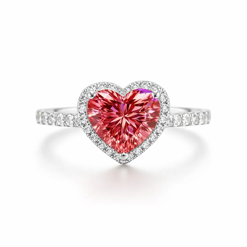 Delara Carmessia Ruby White Gold Ring