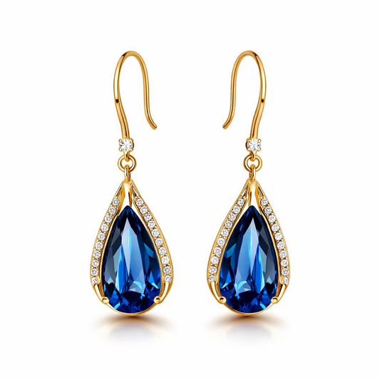 Pendientes Lágrima Azura | Oro