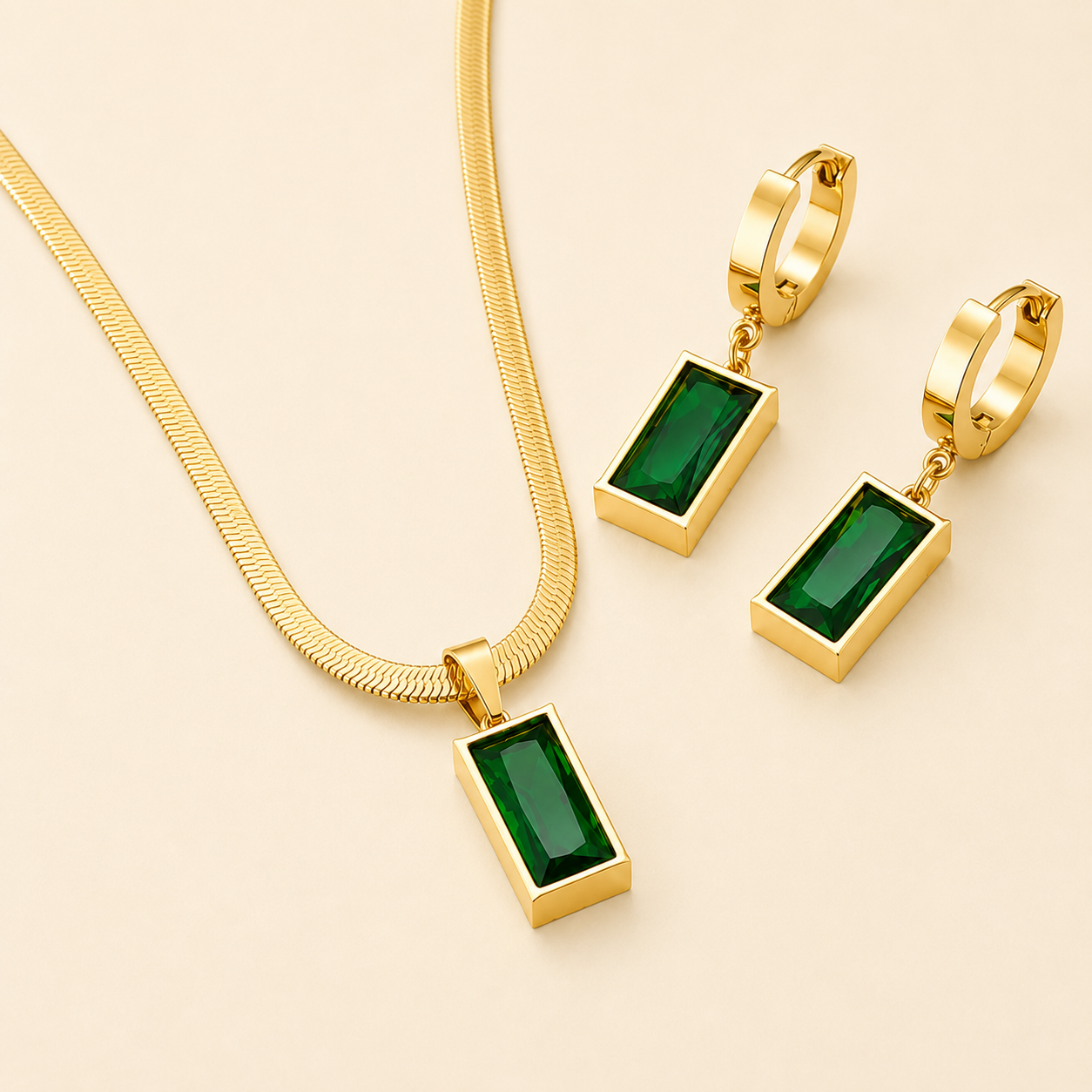 Iselotte Verdain Emerald and Gemstone Set
