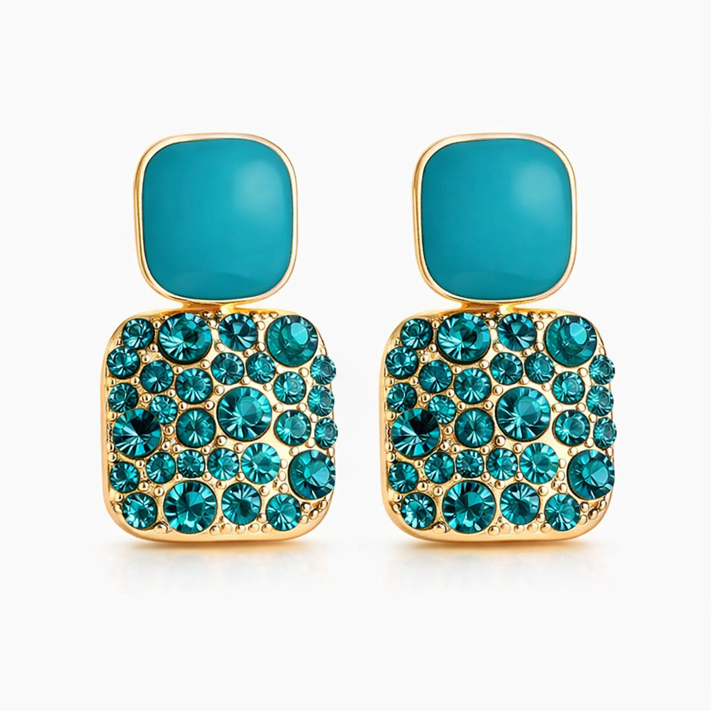 Bianca Selvaggia Emerald Yellow Gold Earrings