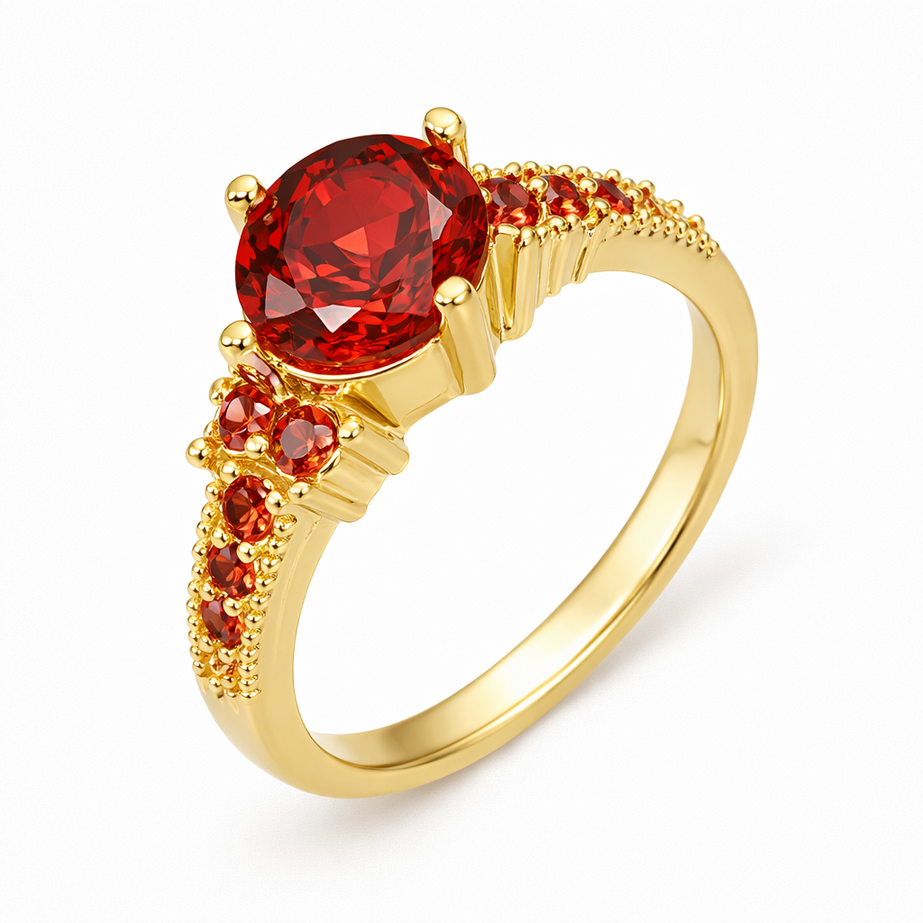 Celia Ardelynn Ruby Yellow Gold Ring
