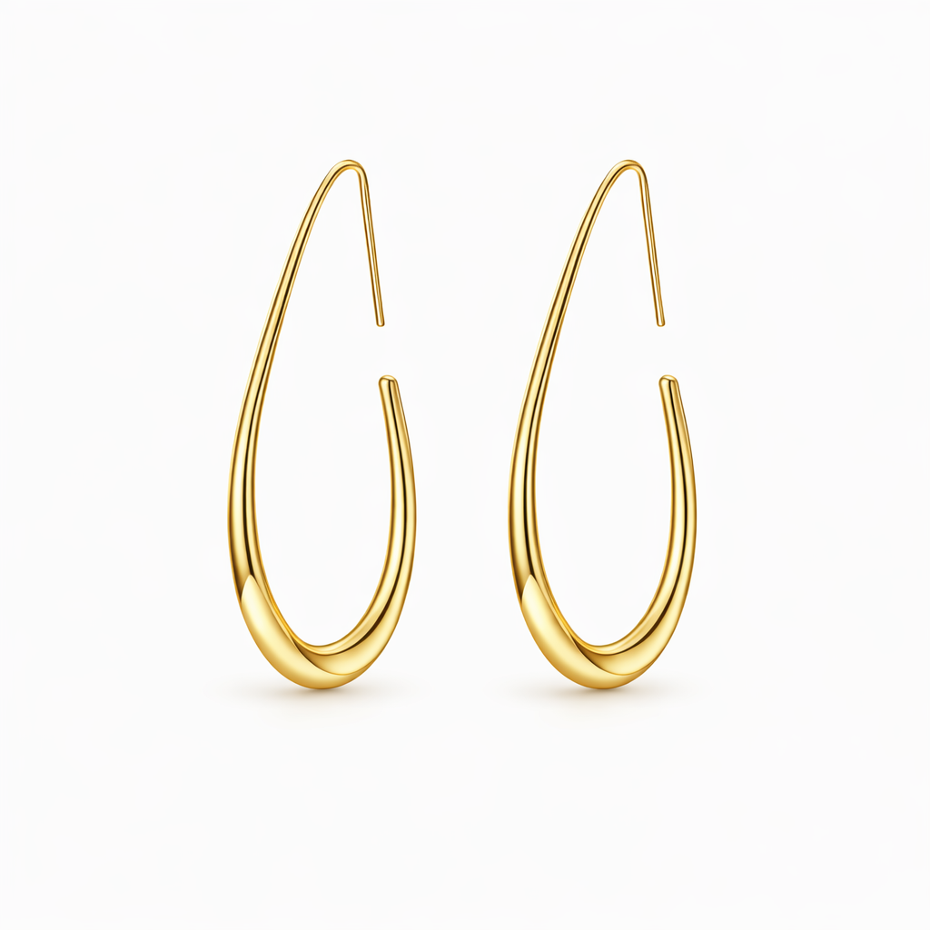 Sunlit Hoop Yellow Gold Earrings