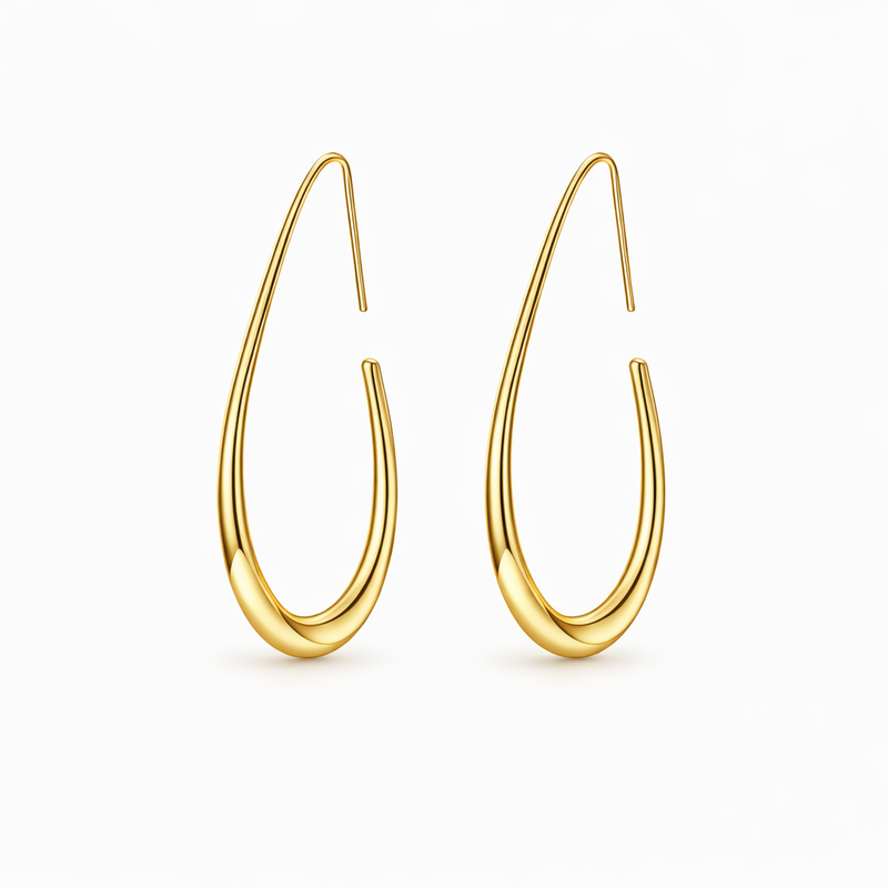 Sunlit Hoop Yellow Gold Earrings