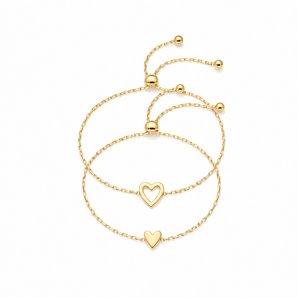 Radiant Heart Yellow Gold Bracelets