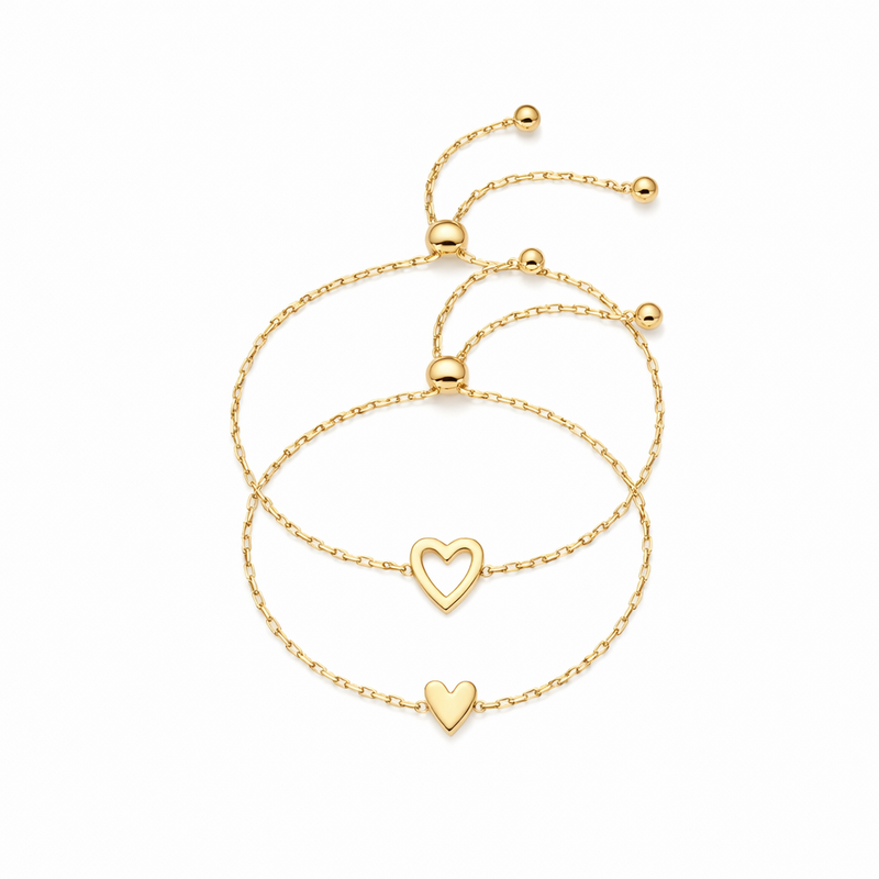 Radiant Heart Yellow Gold Bracelets