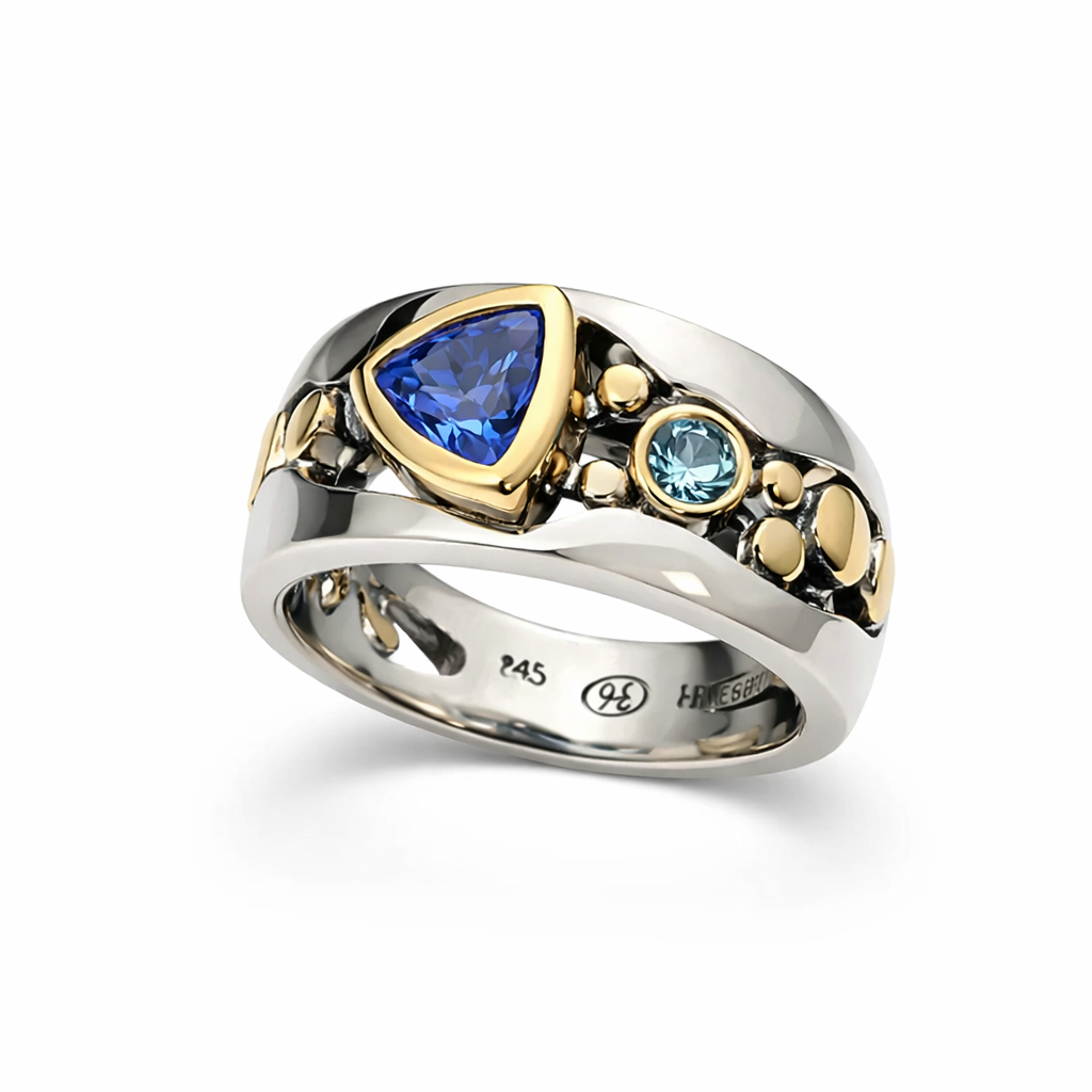 Antique Ice Gem White Gold Ring