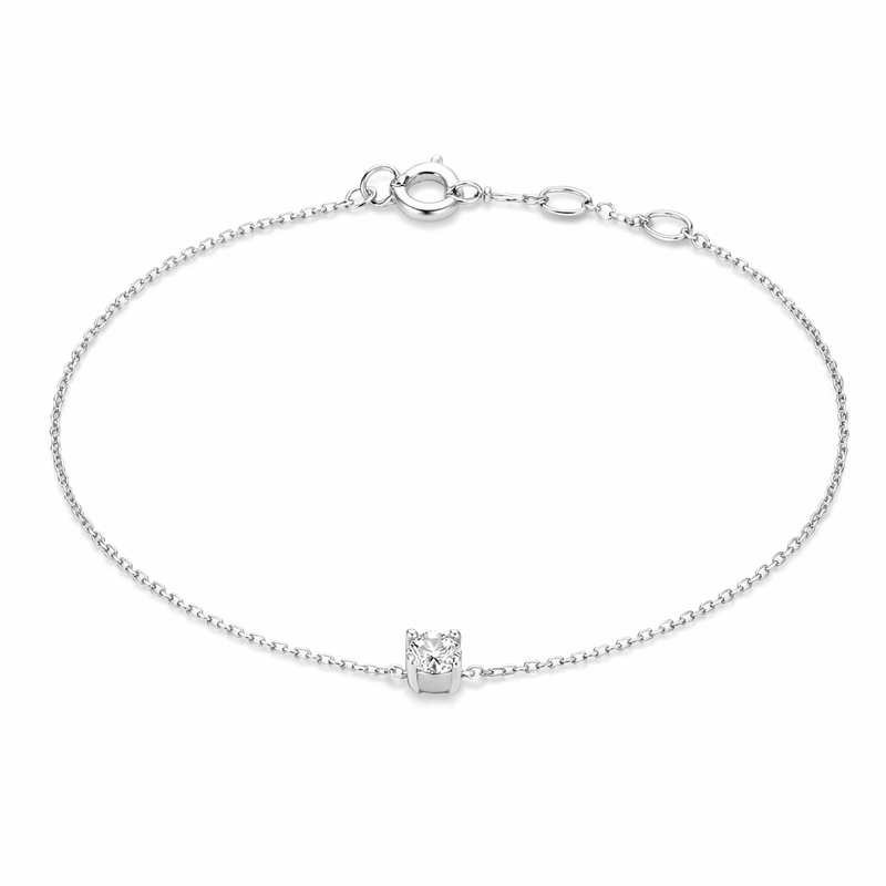 Clea Gemstone White Gold Bracelet