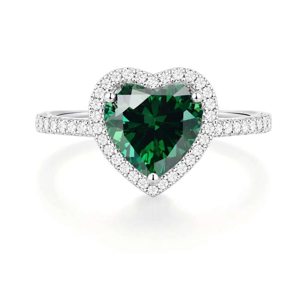 Delara Virenza Emerald White Gold Ring