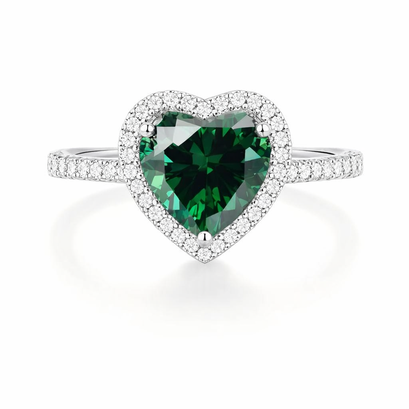 Delara Virenza Emerald White Gold Ring