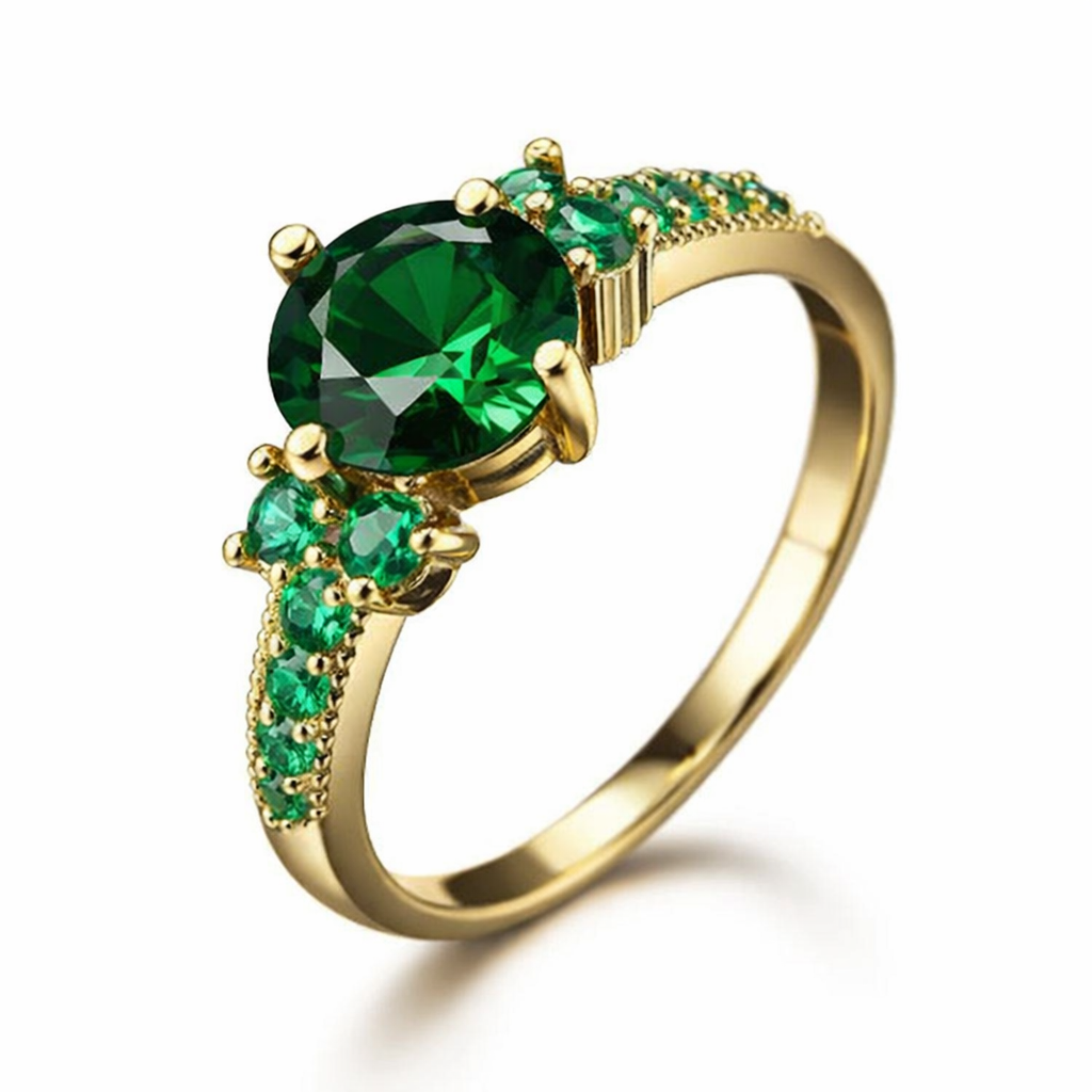 Celia Ferrowyn Emerald Yellow Gold Ring