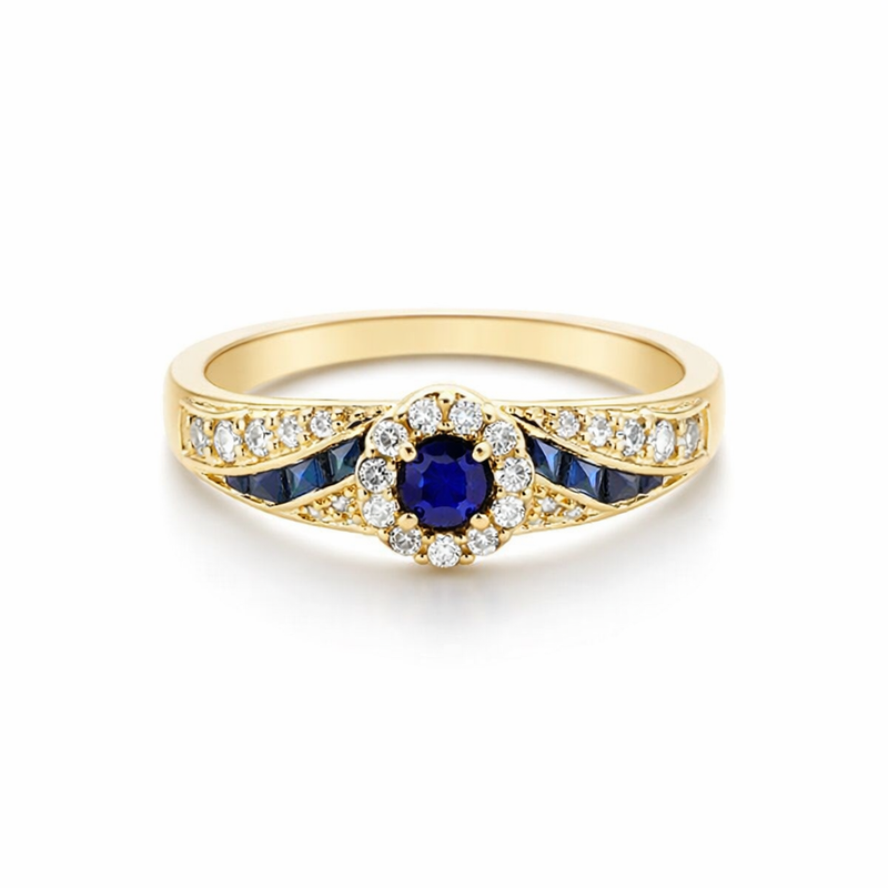 Avelisse Moraziel Sapphire Yellow Gold Ring