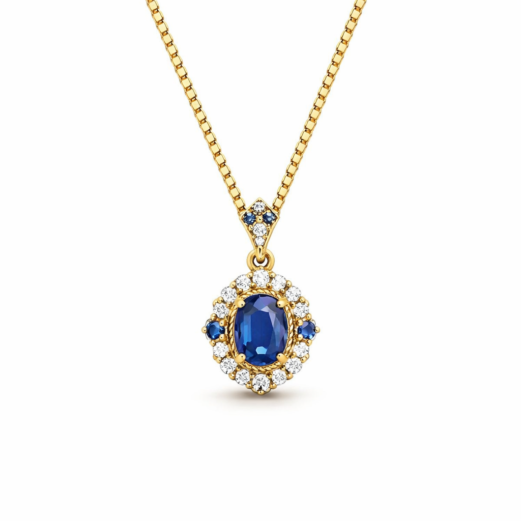 Celeste Royale Yellow Gold Pendant Necklace