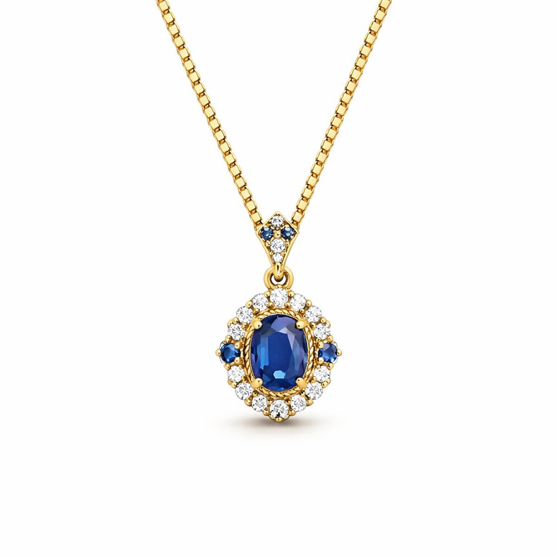 Celeste Royale Yellow Gold Pendant Necklace