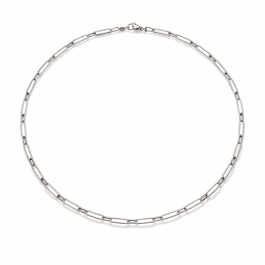 Collar Cadena Elegante Archen | Oro Blanco