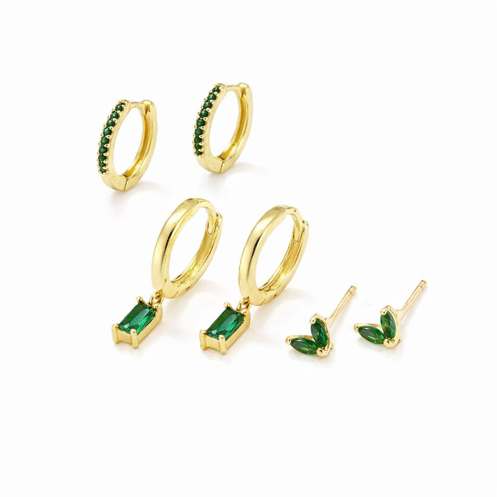 Fiorenza Viridelle Emerald Earring Set