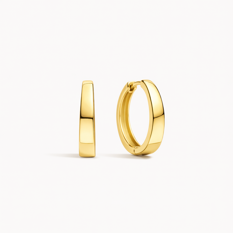Gia Hoop Yellow Gold Earrings