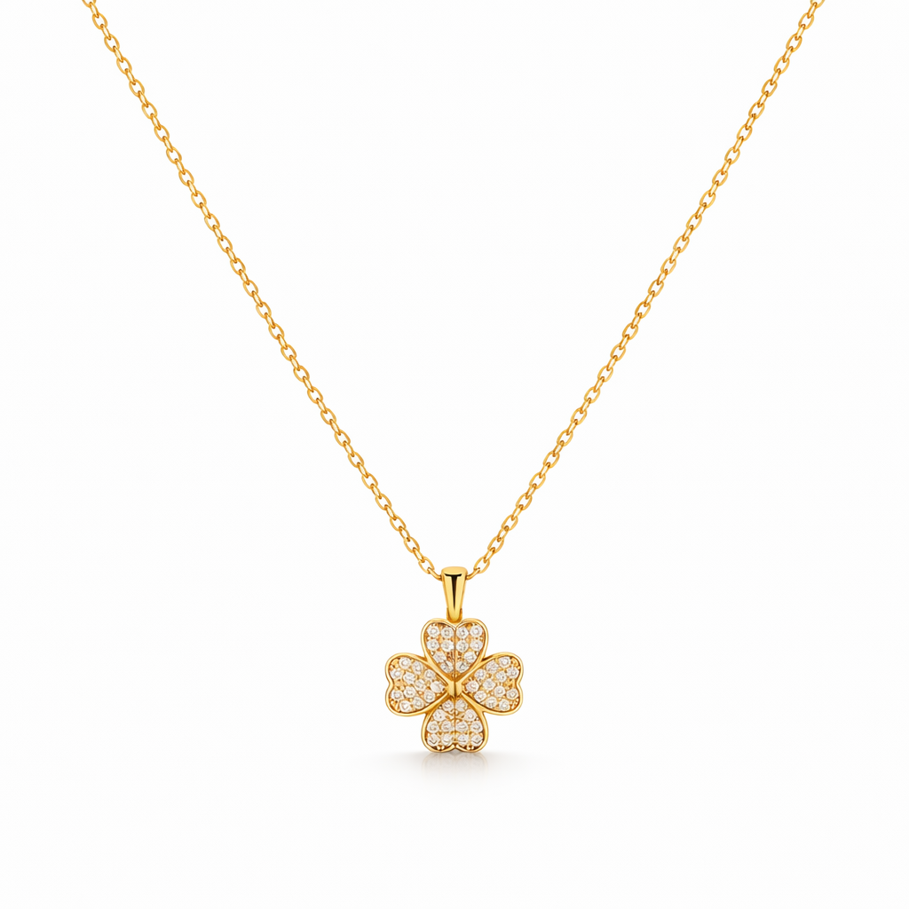 Heart Bloom Yellow Gold Necklace