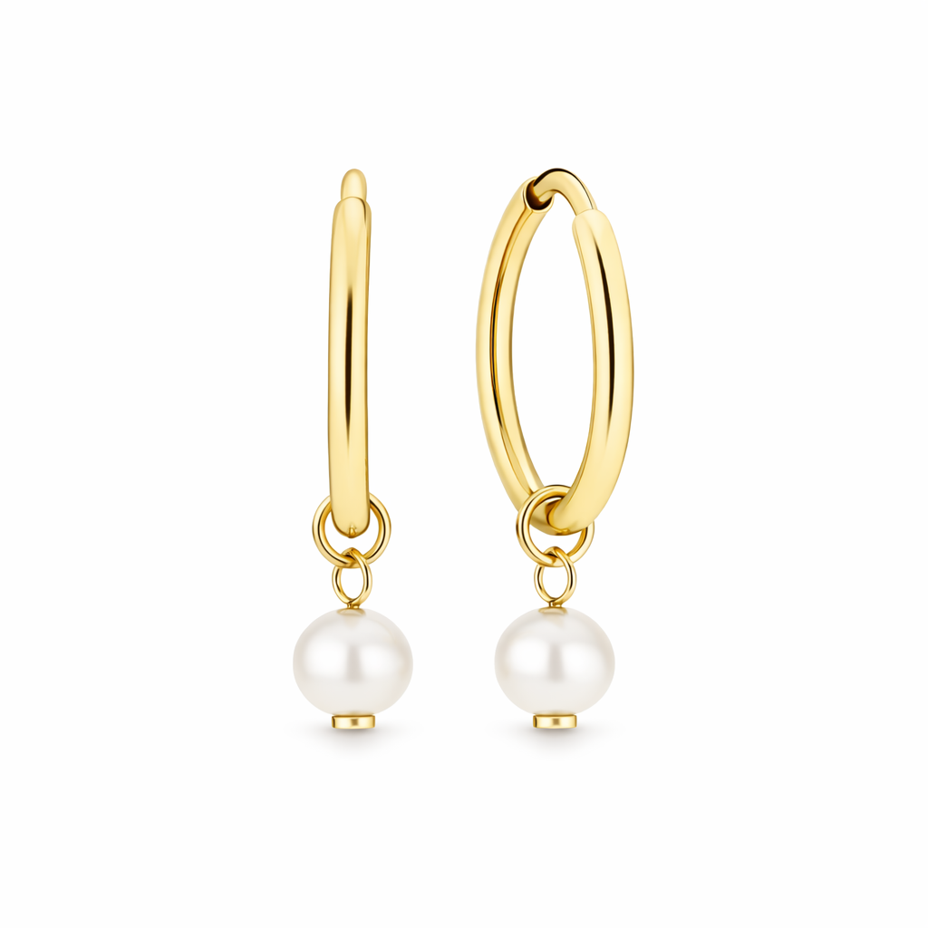 Delia Crest Yellow Gold Earrings