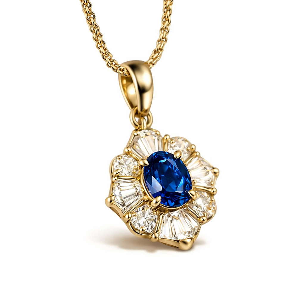 Kavella Noctazure Sapphire Necklace