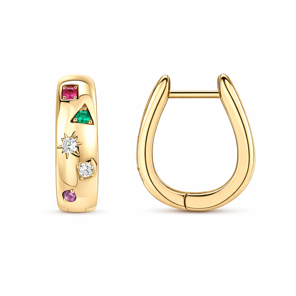 Colorwave Hoop Yellow Gold Earrings