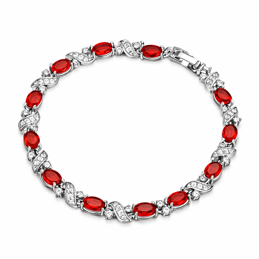 Pulsera Giada Valrouge Rubí | Oro Blanco